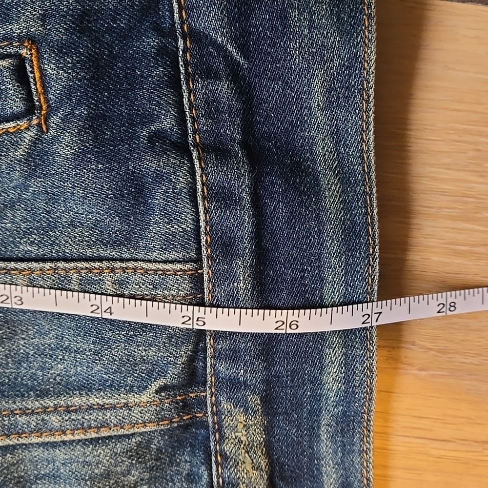 AMERICANINO Distressed Indigo Denim Jacket size L - Picture 6 of 8